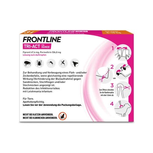 Frontline Tri-Act Gegen Zecken, Flöhe Und Fliegende Insekten Für Hunde – Bild 13