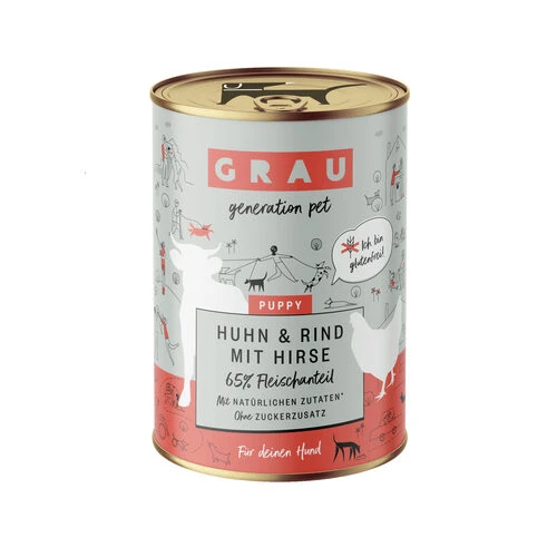 Grau Puppy/Junior Hundefutter - Huhn, Rind & Hirse 5 Grau Puppy/Junior Hundefutter - Huhn, Rind & Hirse – Bild 3
