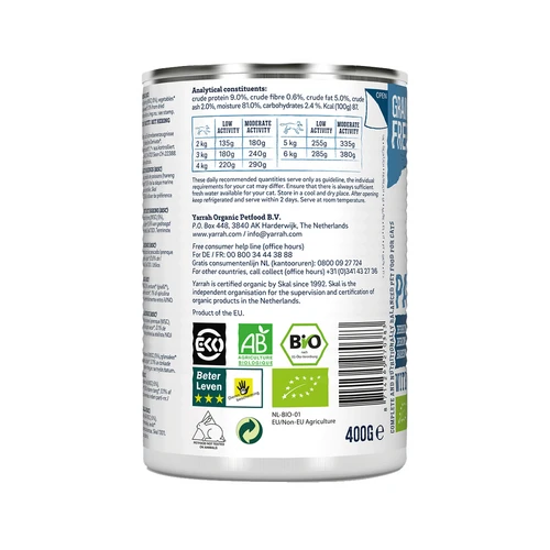 Yarrah - Katzenfutter Paté Fish Mit Spirulina Und Meeresalgen Bio 5 Yarrah - Katzenfutter Paté Fish Mit Spirulina Und Meeresalgen Bio – Bild 3