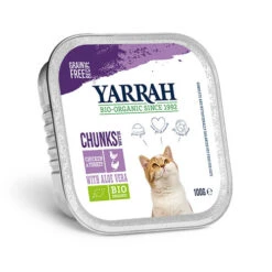 Yarrah - Katzenfutter Bröckchen Huhn & Truthhahn Mit Aloe Vera In Soße Bio